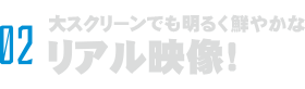 02 大スクリーンでも明るく鮮明なリアル映像！